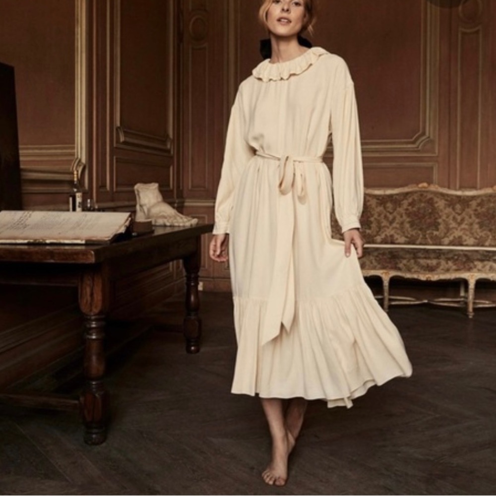 Doen Everest Dress Cream Ivory Sz M NWT